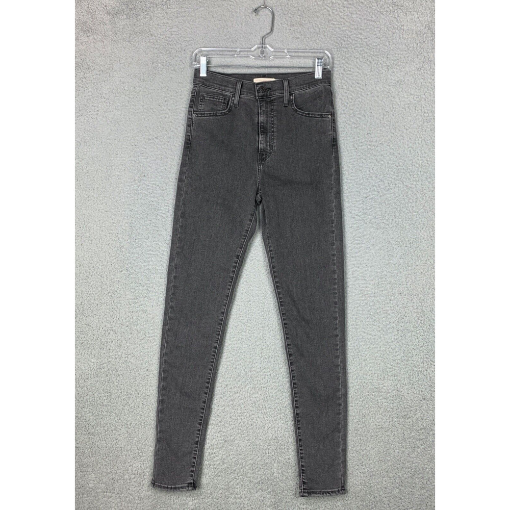 Levi's Jeans Womens Size 28 Gray Black Mile High Super Skinny Cotton Blend